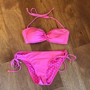 Pink Oakley Bandeau Bikini